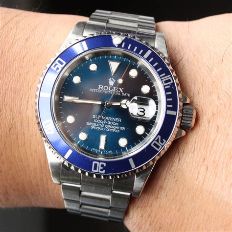 rolex 16610 production years|Rolex 16610 blue bezel.